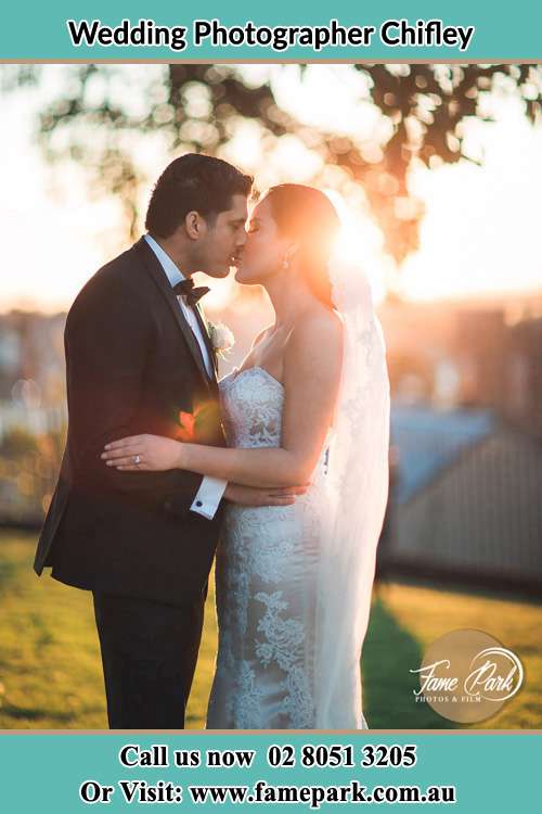 Photo of the Groom and the Bride kissing Chifley NSW 2036