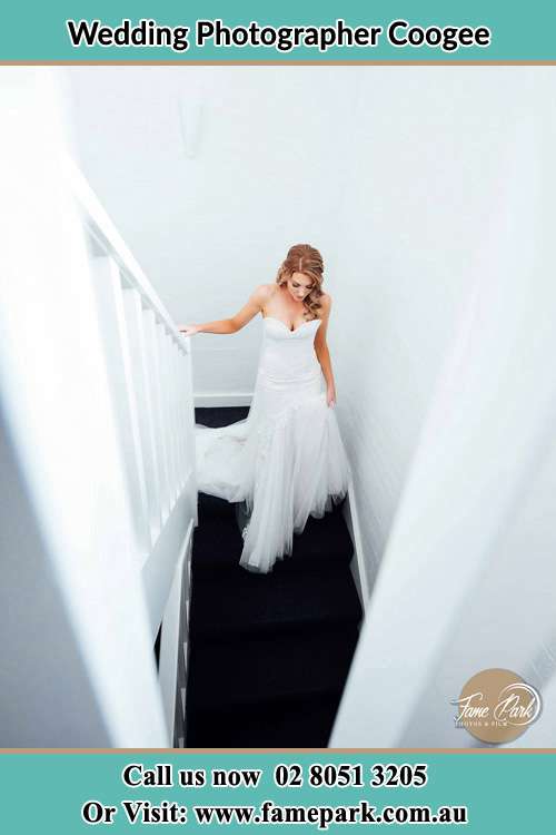 Photo of the Bride going down the stair Coogee NSW 2034