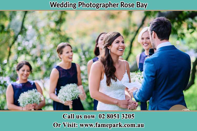 Photo of the Groom testifying his love to the Bride Rose Bay NSW 2029