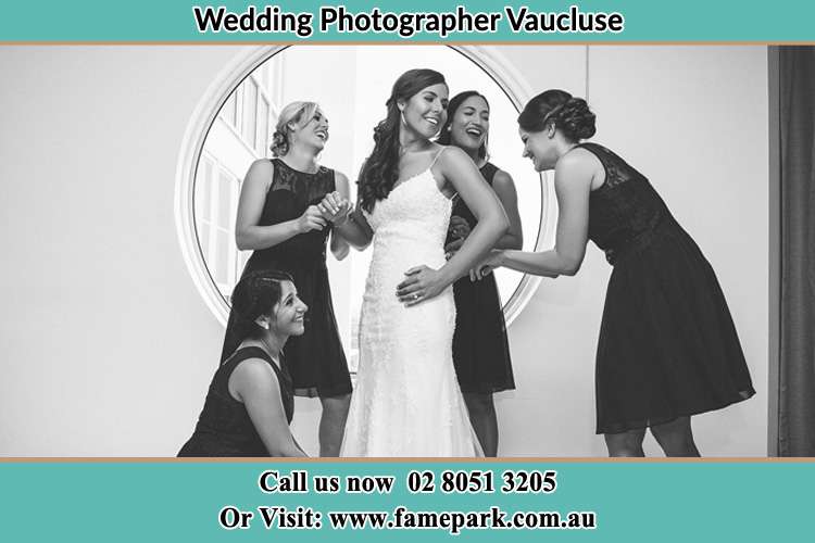 Photo of the Bride and the bridesmaids near the window Vaucluse NSW 2030