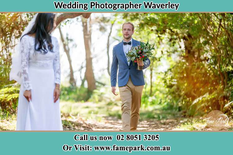 The Groom bringing flower to the Bride Waverley NSW 2024